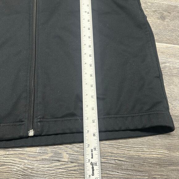 Nike Black White Stripe Mens Large Mini Swoosh Performance Full Zip Track Jacket - Picture 7 of 8